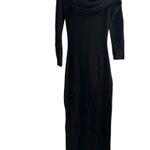 SKIMS NWT Cozy Knit Off the Shoulder Dress XL Onyx Photo 7