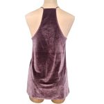 EXPRESS  Purple Velvet Lace Up Halter Strappy Neck Tank Top Whimsy Boho Size XS Photo 1