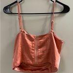 Lulus NWT Luxe'd Out Brown Satin Cropped Tank Top Medium Adjustable Straps New Photo 6