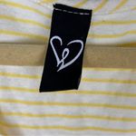 Windsor Yellow Striped Cinched Sleeveless V-Neck Top L Coconut Girl Photo 2