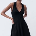 ZARA Ribbed Dress With Collar Photo 0