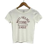 J.Crew NWT West Village Tennis League Short Sleeve T-Shirt XXS Cream #2918 Photo 1