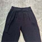 Melrose Vintage Womens Navy Pull On Elastic Waist Dress Pliss Office Pants Sz 10 Blue Photo 2