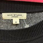 Max Studio LONDON BLACK AND OFF WHITE HANDKERCHIEF STYLE SWEATER SIZE MEDIUM Photo 5