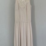 Victoria's Secret Victoria’s Secret Midi Dress Lacy Scoop Neck Built In Bra Cream Size Small Photo 0