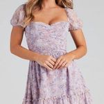 Windsor Purple Floral Mini Dress Photo 0