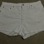 Levi's  White Jean Shorts Photo 0
