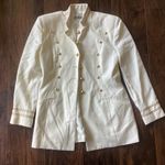 David Bijoux Military Style Blazer White Size 6 Photo 2