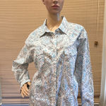 Panhandle  Western Paisley Snap-Up Shirt White Pearl Snaps Photo 0