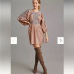 Anthropologie Elegant Pink Patterned Dress Photo 1