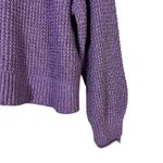 American Eagle  Outfitters Mock Neck Sweater Womens L Purple Chunky-Knit Cozycore Photo 3
