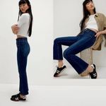 Free People We The Free Jayde Crop Flare Dark Blue Jeans NWT Photo 2