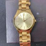 Michael Kors  WOMENS STAINLESS STEEL GOLD TONE WATCH EXTRA LINKS SNAP CLOSURE Photo 9