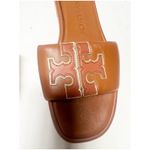 Tory Burch Double T Sport Slides Size 8.5 In Bourbon Miele/ Gold With Dustbag Photo 2