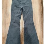 American Eagle Corduroy Pants Womens 10 Gray Exposed Buttonfly Flare Leg Photo 2