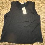 Laura Ashley NWT  Tank Women's Top 2X Black Glitter Sparkle Sleeveless‎ Stretch Photo 0