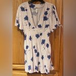 Free People Free People Drapey Shirred Shoulders Melanie Dress in Pearl Combo Floral Size 6 Photo 12