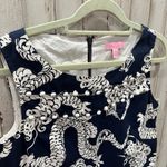 Lilly Pulitzer  Florida Shift Button Neck Dress Women 4 True Navy Tail Lights Photo 1
