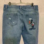 Mickey Mouse women’s Jeans sz 2XL slim fit medium wash streetwear Disney comfy Blue Photo 5