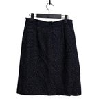 Ann Taylor Navy Blue Tweed Sparkle Pencil Skirt Women's Size 4 T Photo 3