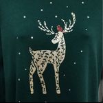 Croft & Barrow  Holiday Shirt Christmas Sz L Green Deer Classic T-shirt New Photo 2