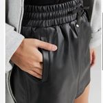 Top Shop Black Faux Leather Skirt, Elastic Waist, NWOT, B68, Size 12P, $39 Photo 7
