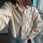 American Eagle  Cream Corduroy Jacket Photo 1