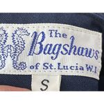 Vintage The Bagshaws of St Lucia WI Wrap Skirt Size Small‎ Blue Floral Tropical Photo 4