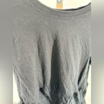 ZARA black short puff sleeve 100% cotton short sleeve dress size medium Photo 13