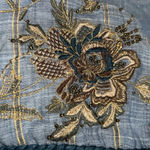 ✨ World Market Denim Blue Striped Embroidered Tunic✨ Size undefined Photo 3