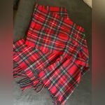 D&Y  Red and Black Plaid Scarf Photo 2