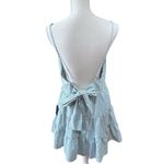 Lulus Pretty Picnic Sage Green Gingham Tiered Tie Photo 2