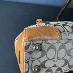 Coach  Brown and Tan Signature Jacquard Satchel Handbag Photo 6
