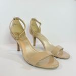 Bandolino Madia Open Toe Natural Patent Stiletto Sandals Buckle Strap Heels 8.5 Photo 1