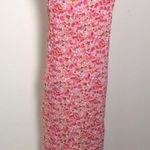 Erika  Pink Floral Maxi Slip Dress Y2K Orange Photo 3