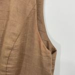 Robert Rodriguez  Size 2 Brown Linen Blend Eyelet‎ Lace Sleeveless A-Line Dress Photo 7