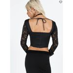 Princess Polly Markwell Long Sleeve Corset Lace Top Black Size 6 Photo 3