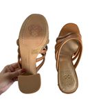 Vince Camuto Women's Patrest Raffia Platform Sandal Heeled Light Cognac Size 10 Photo 5