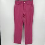Judy Blue Straight Leg Pants Pink Faux Leather High Waist Tummy Control Size 29 Photo 2
