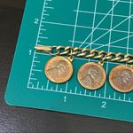 Head Vintage Penny 5 Cent Indian  Buffalo & Nickel 1 Cent Coin 7” Charm Bracelet Photo 6