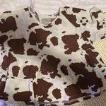 Simply Southern Cow Print Flowy Blouse Photo 1