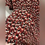 Soul Cake Tie front waist Dress w/kimono sleeves Sz XL Cheetah Print Rust color Photo 5