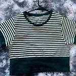 Aerie Striped Green Crop Top Photo 2
