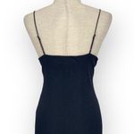 Fourteenth Place NWT Black Metallic Slit Hem Midi Dress Size Large Holiday Sexy Photo 5