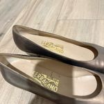 Salvatore Ferragamo  Vintage Block Heel Pump Bronze Metallic Size 8.5 AAA‎ Photo 7