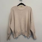 Free People Tan Oversize Ribbed Knit Sweater  Photo 3