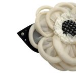 St. John  Vintage Large Silk Rhinestone Flower Brooch Photo 2