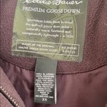 Eddie Bauer  Premium 700 Fill Goose Down Puffer long  Jacket Coat Brown size 3X Photo 5