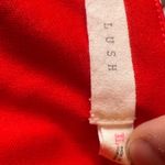 Lush Clothing Lush Red Pink Print V Neck Short Sleeve Blouse Smocked Waist Top Women's Size XL Photo 6