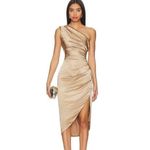 Revolve NWT  Elliatt One Shoulder Cassini Gold Dress - Size XS - MSRP $189 Photo 2